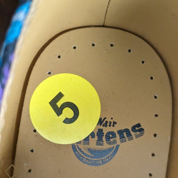 $150 Dr Martens 1461 Floral Jacquard Oxford Shoes Sz 5 Womens Black Purple Blue - Picture 8 of 9